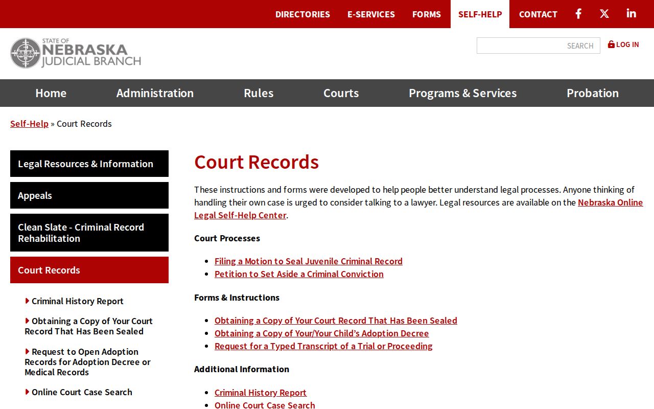 Deuel County court record self-help options for copies and restricted records