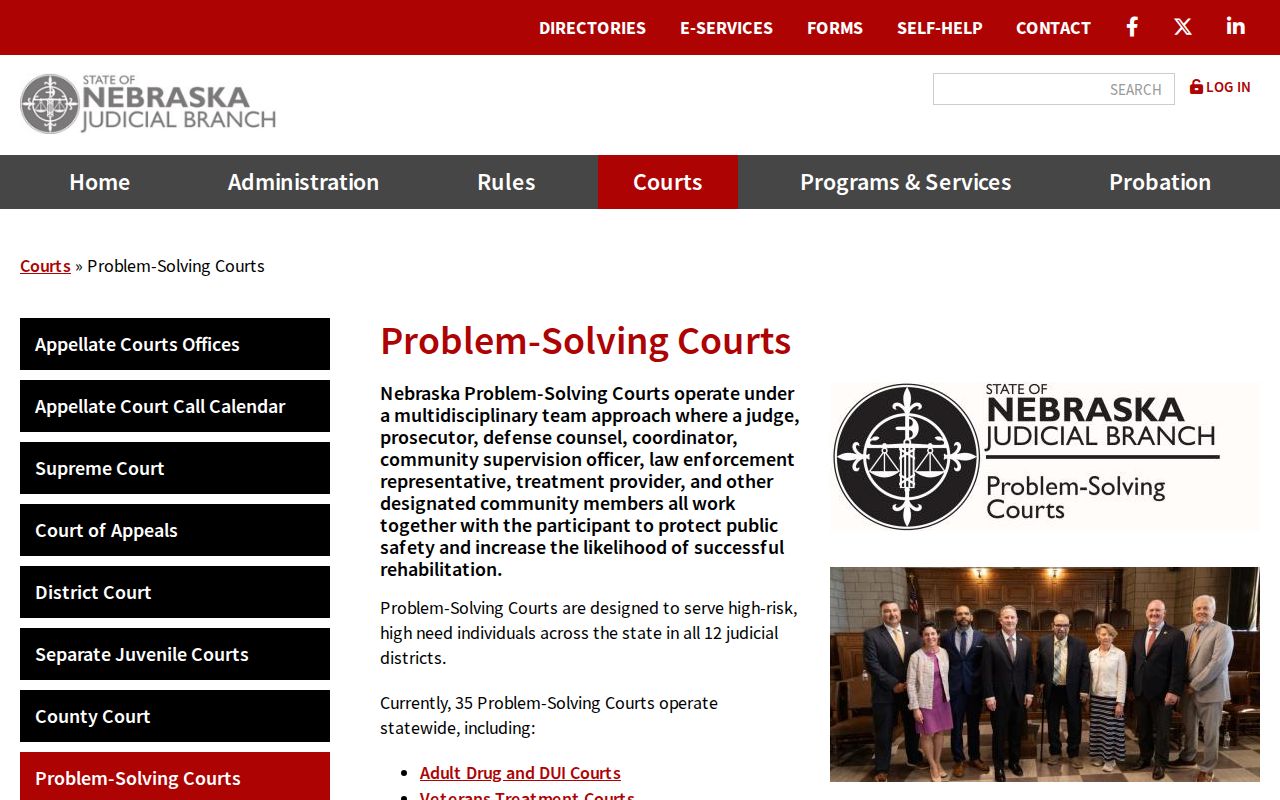 Nebraska problem-solving courts information